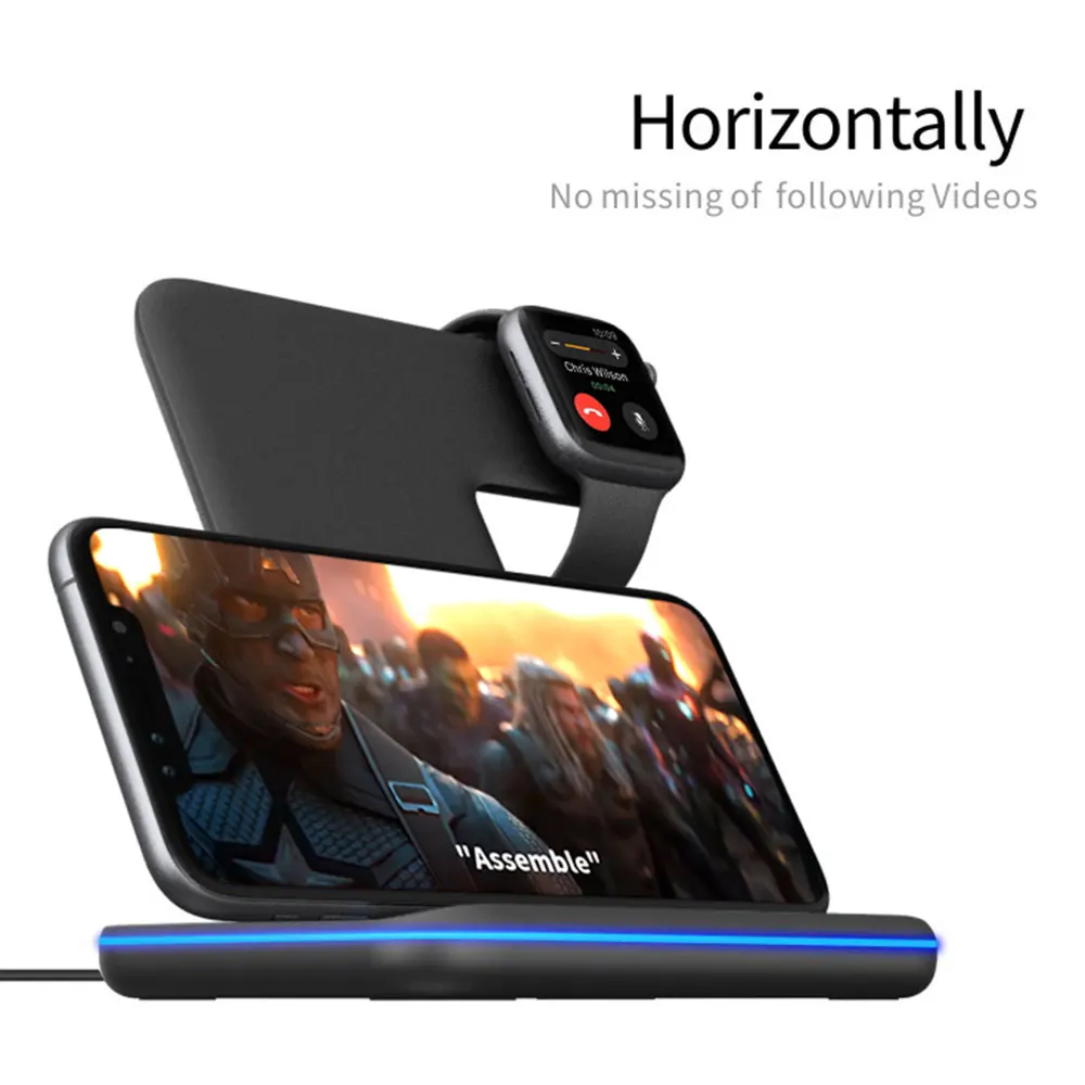 Беспроводное зарядное устройство для iPhone 8 Plus X XS XR Apple Watch 4 3 2 1 10 Вт | Мобильные