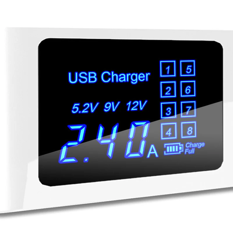 Быстрое зарядное устройство 3 0 Smart USB беспроводное с 8 портами светодиодный