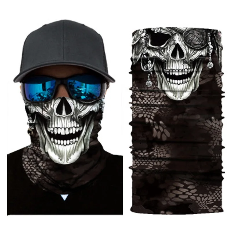 Мотоциклетная маска для лица Байкерская Балаклава страшная унисекс Maska Skull Mascarilla