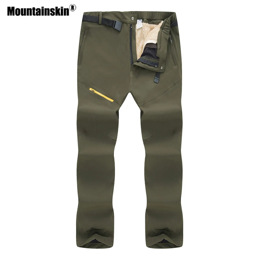 Горные мужские и женские Зимние флисовые штаны из 2 предметов уличные съемные