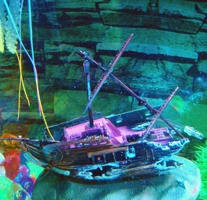 Лидер продаж украшение для аквариума раскачивающийся корабль W90 отличный