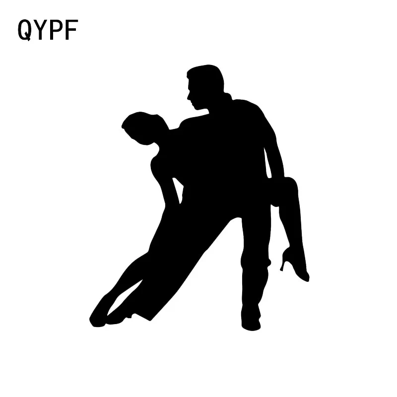 

QYPF 10.2*12.3 Dance Aerobic Exercise Decor Car Sticker Silhouette Vinyl Black/Silver C16-2138