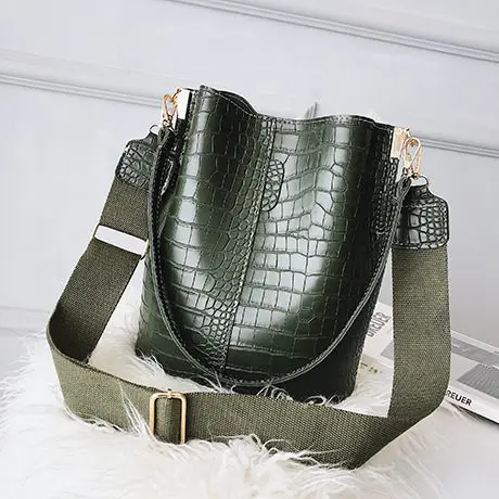 RanHuang женские Сумки из искусственной кожи аллигатора большие сумки ведро