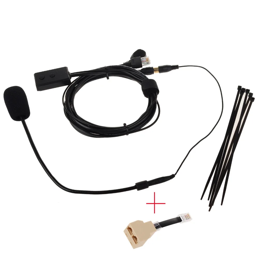 8 контактный разветвитель от 1 до 2 адаптер с пальцем PTT микропон Hands free для KENWOOD TM261