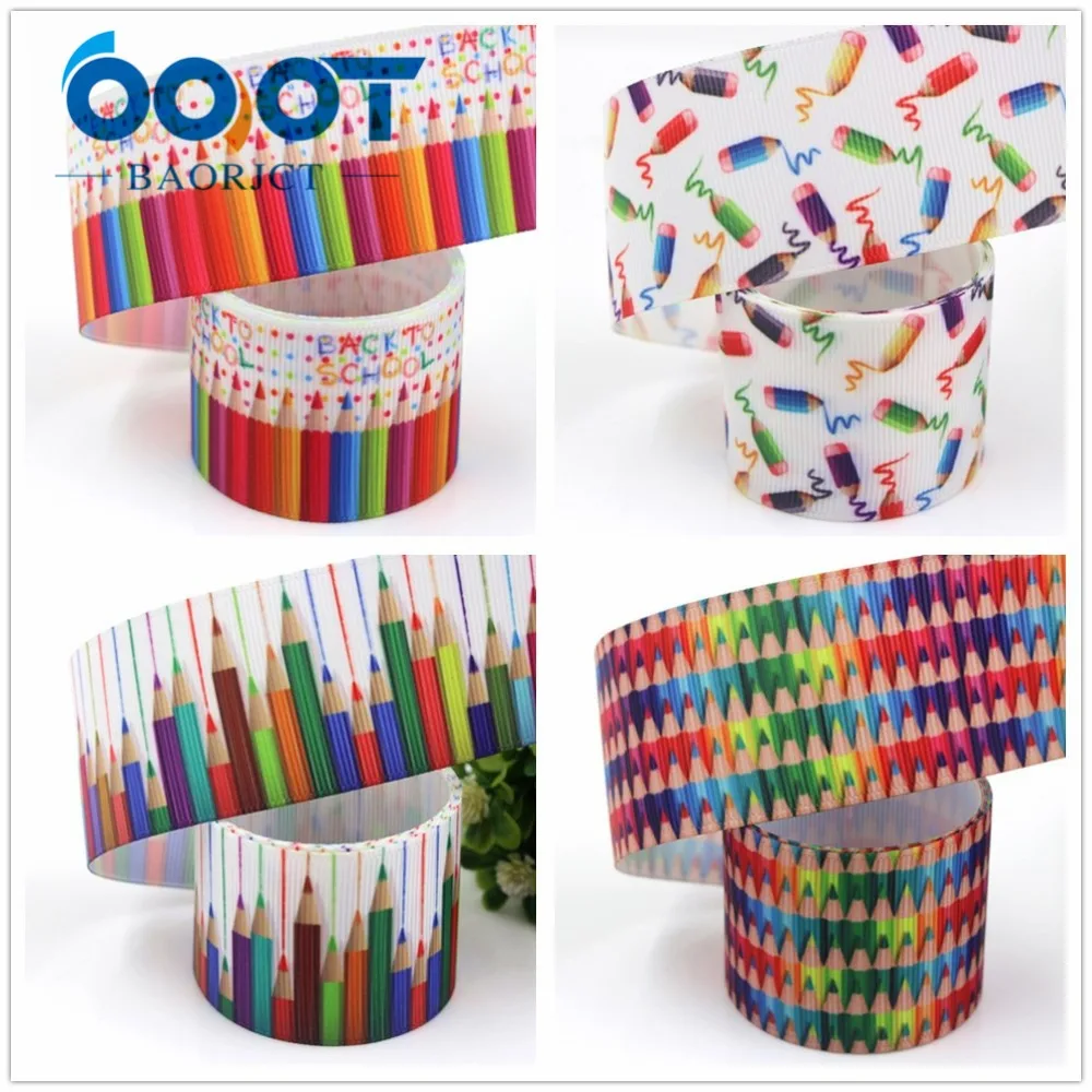 OOOT BAORJCT I-19423-1054, 1-1/", 10 ярдов мультфильм Термотрансферная печатная корсажная лента, Бант колпачок DIY аксессуары украшения