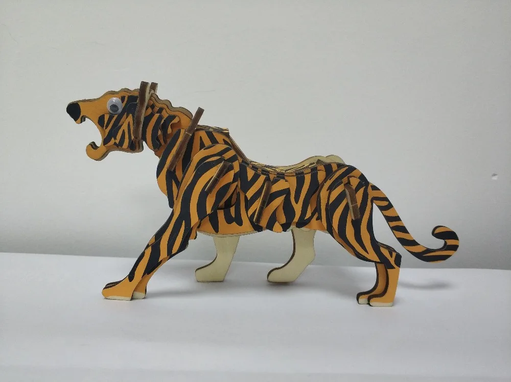 Прекрасная 3D деревянная модель тигра стоит иметь|Пазлы| |