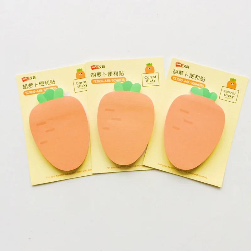 Морковь овощи стиль Блокнот N раз Sticky Notes Escolar Papelaria школьные принадлежности наклейка-закладка