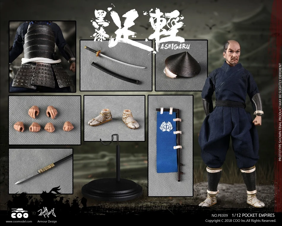 Coomodels 1/12 Ashigaru PE008 обычная коллекция Ver PE009 фигурка для любителей праздника