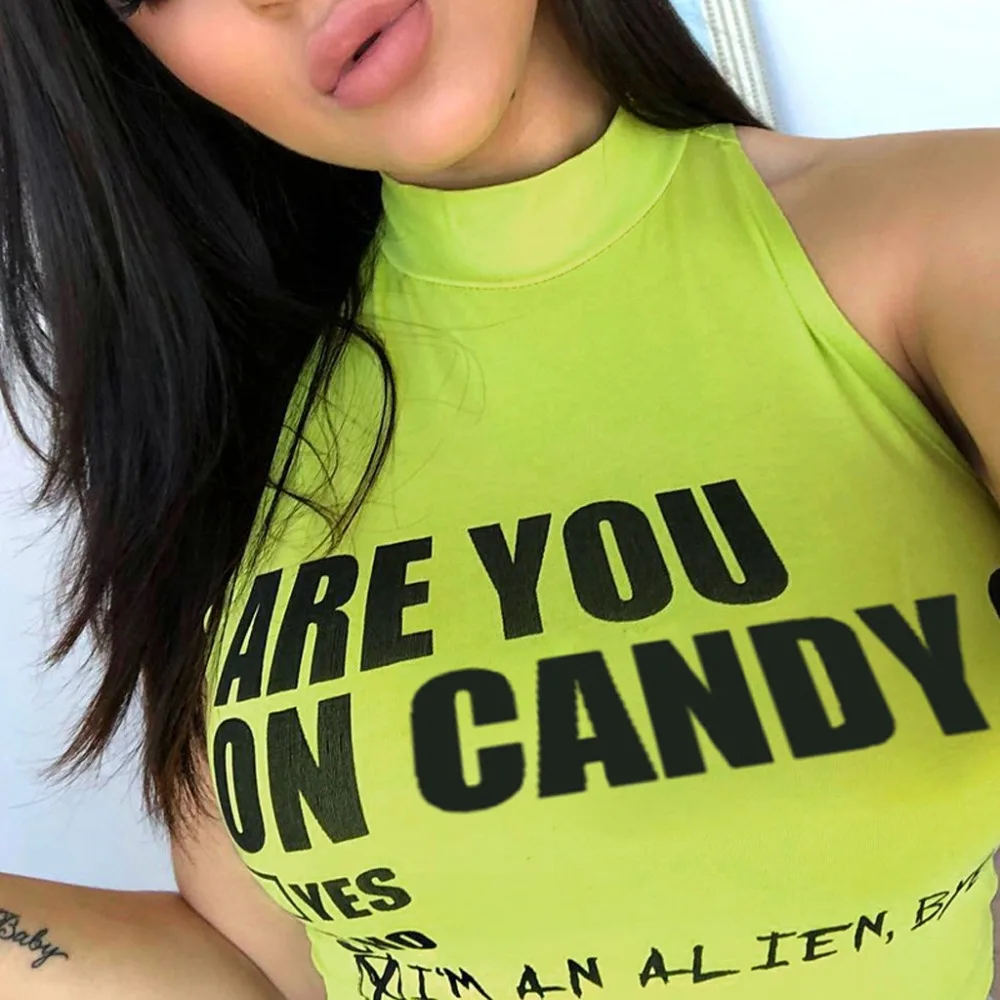 Пикантный жилет с надписью Croptop черная короткая майка без рукавов Женская