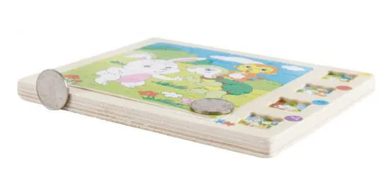 Деревянный Животные сцены Многослойные 3D истории паззлы ребенка интеллект игры