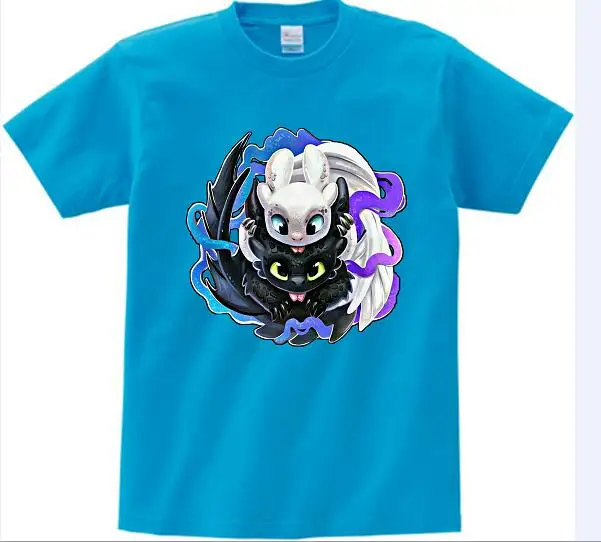blue childreT-shirt Летняя футболка для маленьких мальчиков футболки для детей 3 лет с изображением дракона спортивная одежда повседневная одежда детская футболка MJ - Цвет: blue childreT-shirt