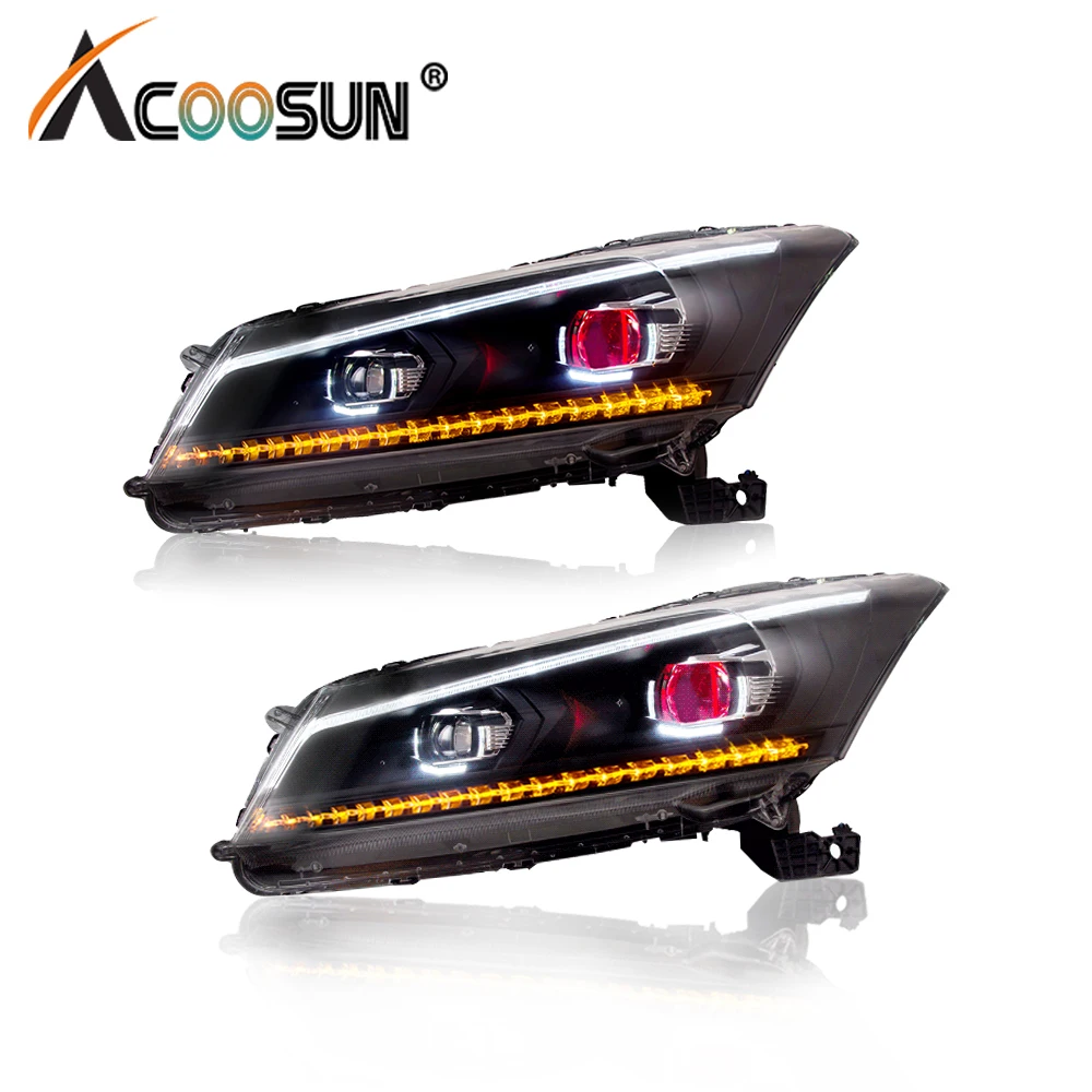 AcooSun для Honda Accord 2008 2009 2010 2011 2012 автомобильные фары в сборе светодиодный фонарь с