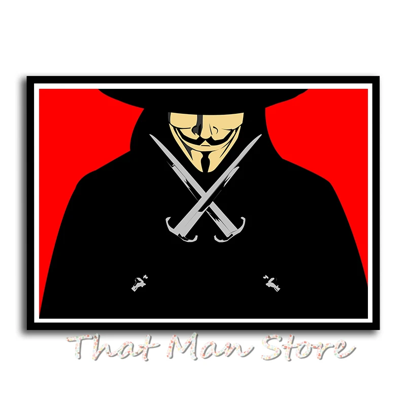 V для vendetta постер ясное изображение наклейки на стену украшение дома хорошее