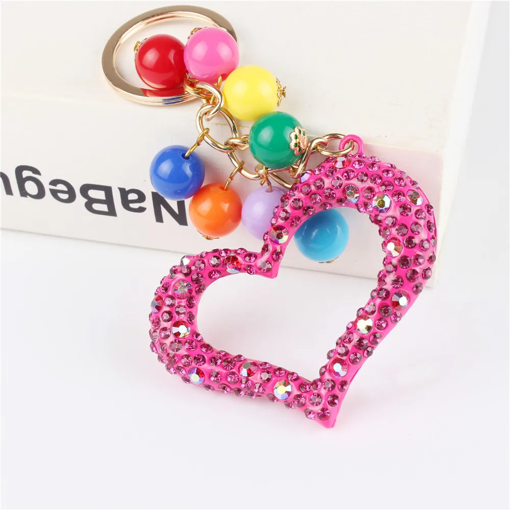 Подвеска брелок в вечерние сердца с бусинами винограда|key ring chain|key ringcar key |