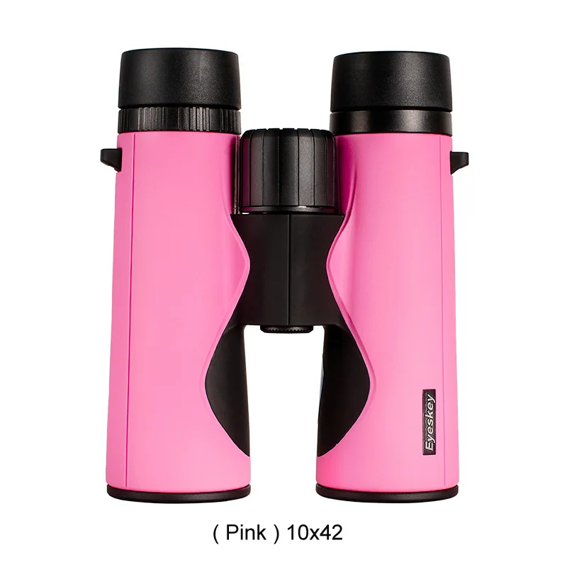 Розовый Eyeskey 10x42 IPX7 водонепроницаемый бинокль Bak4 Призма Оптика Высокая мощность телескоп для кемпинга Охота Открытый 2 цвета - Цвет: Розовый