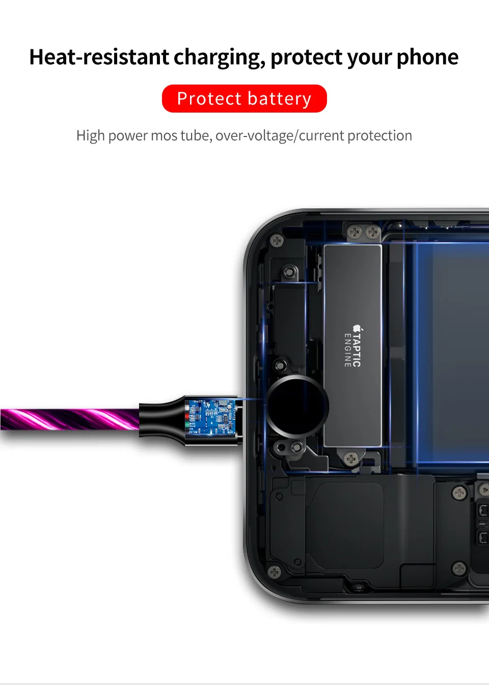 Power4 1,5 м usb type-C кабель для передачи данных для iPhone со светящимся проводом для зарядки Micro USB для samsung Xiaomi кабель зарядное устройство двустороннее