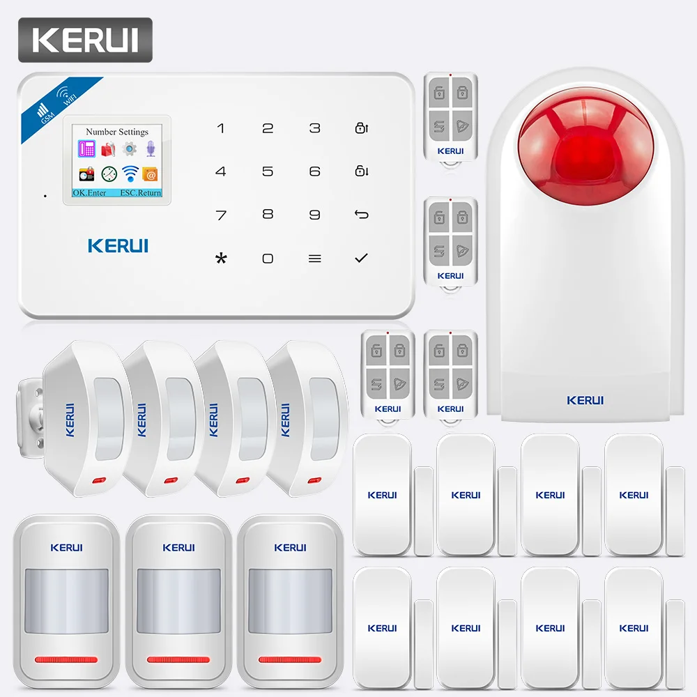 KERUI W18 WIFI GSM домашняя безопасность система охранной сигнализации приложение