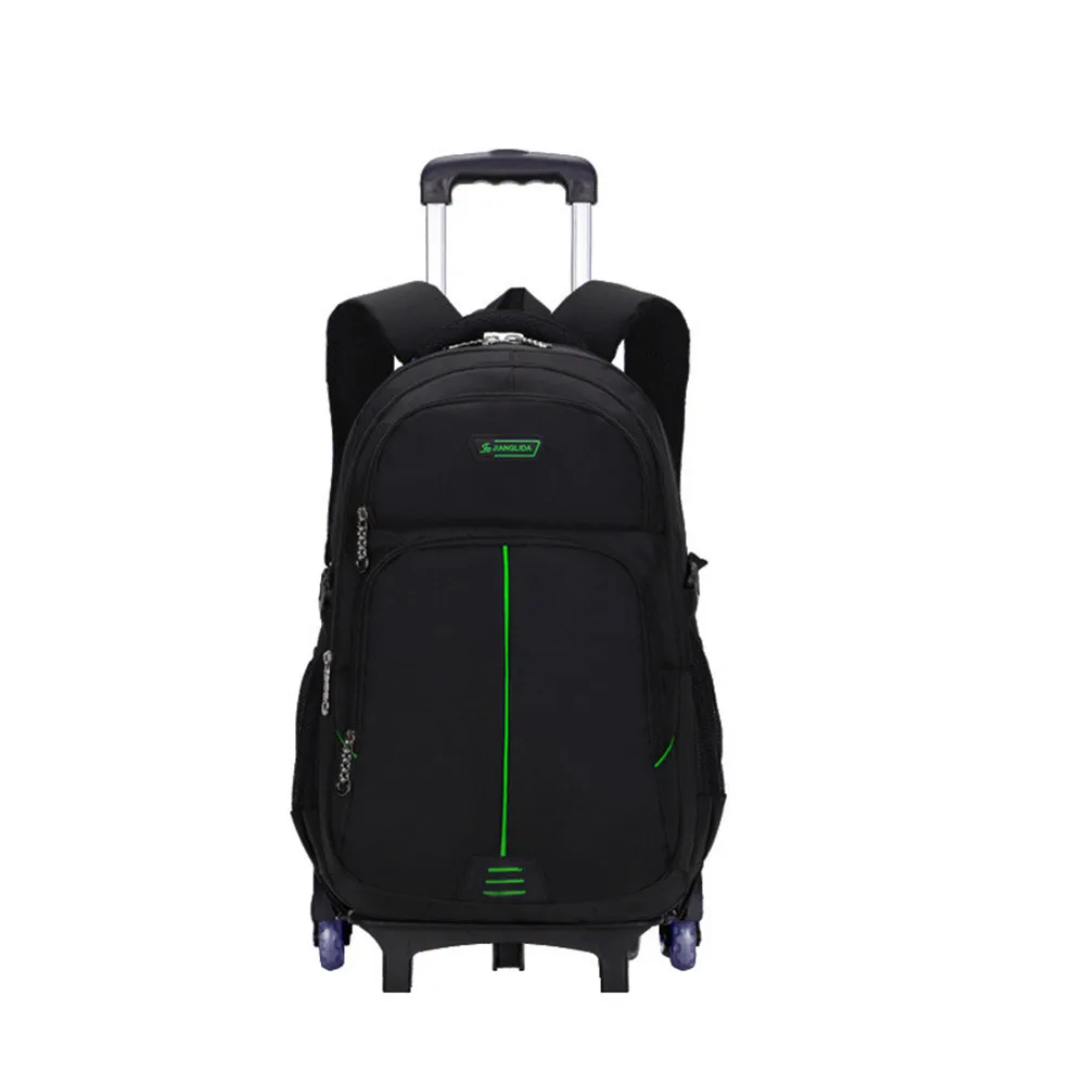 

Waterproof Wheeled Bags School Boys Removable Trolley Backpack Children Large Capacity Book Bags Travel Luggage Bag Mochila