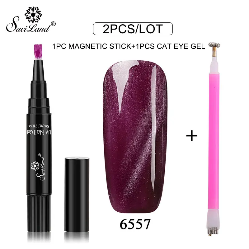 ZHG910 Saviland 2 шт./лот Магнитная 3D кошачий глаз гель лак для ногтей магнит Nail Art инструменты магнит для УФ лак для ногтей маникюр инструмент - Цвет: ZHG910