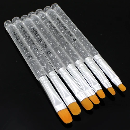 Новый золотого серебряного цвета 7 шт. кисти для УФ геля ручка Нейл арт рисования
