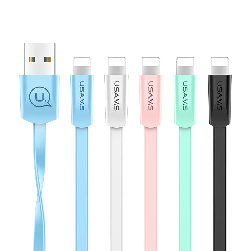 Плоский лентовидный кабель для 1 2 м USB Кабель зарядного устройства синхронизации