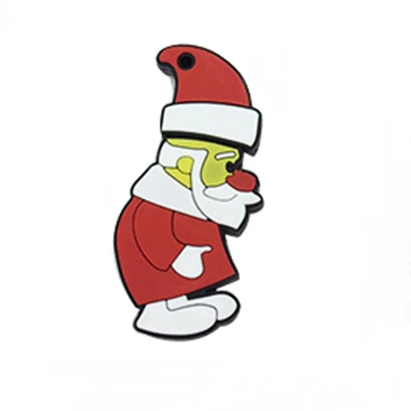 9 USB флеш-накопитель 128 ГБ мультяшный usb-кабель с Санта-Клаусом 2,0 4 ГБ 8 ГБ 16 ГБ 32 ГБ 64 ГБ Рождественская серия Флешка карта памяти, Флеш накопитель в подарок - Цвет: 9