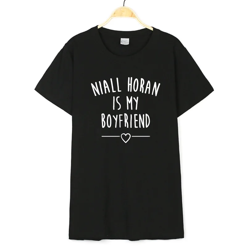 Мужская и женская футболка с короткими рукавами ретро Niall Horan Is My Boyfriend буквенным