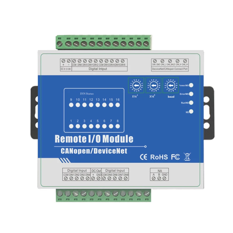 CANopen IO модуль 16 оптически-изолированные Цифровые входы поддерживает