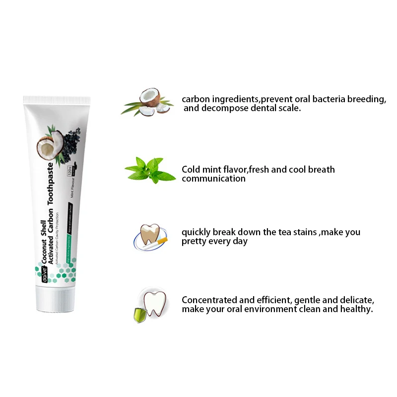 1Piece Bamboo Charcoal Coconut Toothpaste Oral Care Universal Remove Stains Shell Tooth Paste | Красота и здоровье