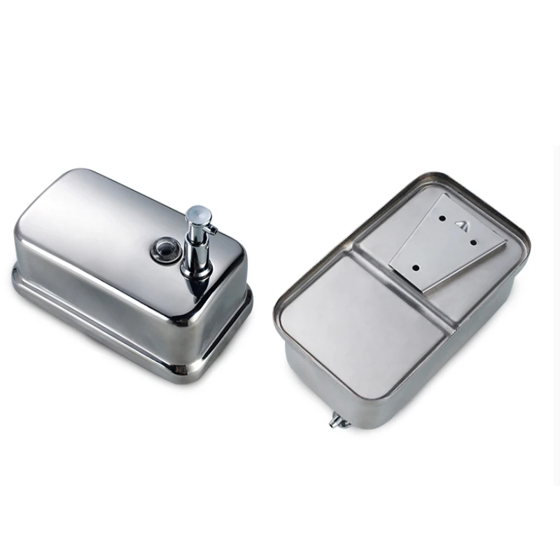 Liquid Soap Dispensers 1000ML Wall Mounted Stainless Steel Dispenser Washroom Kitchen Bathroom Shower A08-602 | Обустройство дома