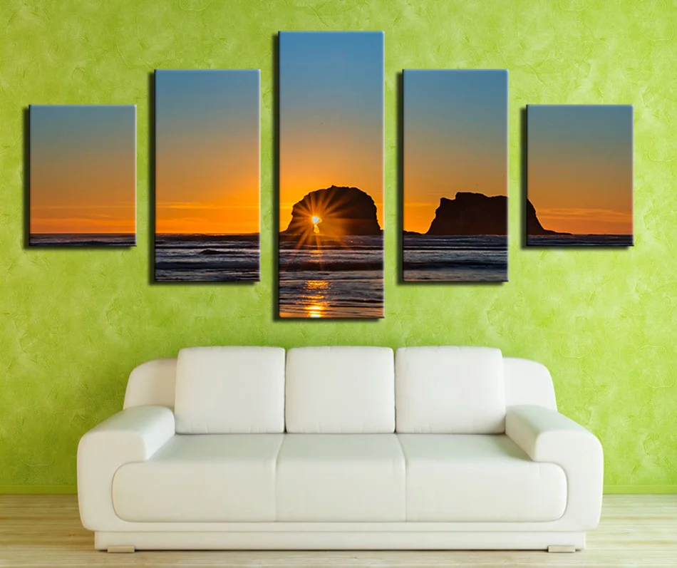 

New Arrival Limited Paintings Cuadros 5pcs Home Decor Canvas Twin Rock Study Wall Art Painting Picture Print wall paintings