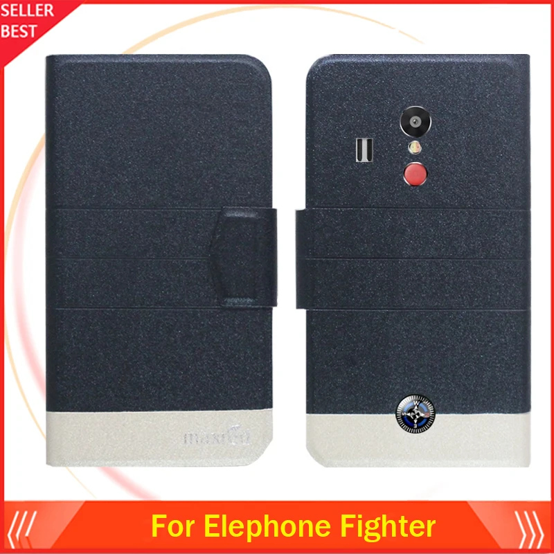 5 цветов Лидер продаж! Кожаный чехол Elephone Fighter для телефона роскошный с откидной