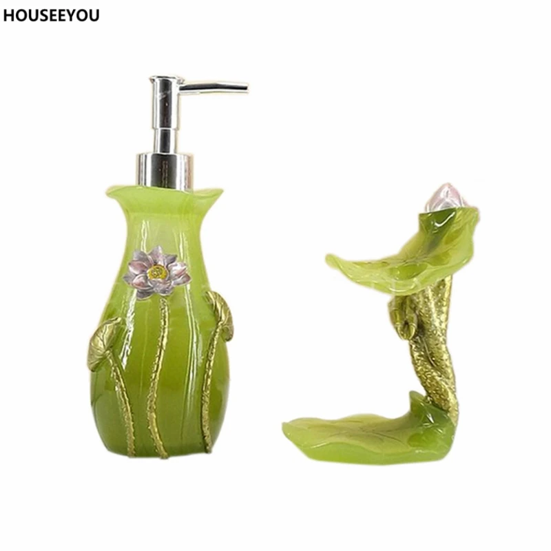 Набор аксессуаров для ванной комнаты 5 шт./компл.|green bathroom set|bathroom settoothbrush holder |