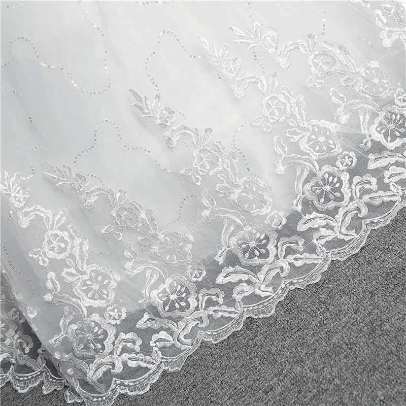 Custom Made Wedding Dress 2020 New Arrival Crystal Appliques Embroidery Lace O-Neck Short Sleeve Princess Gown Vestidos De Novia | Свадьбы и