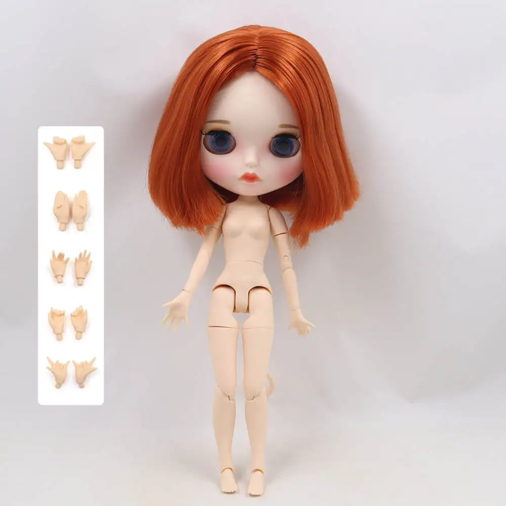 Черный ICY Fortune Days factory blyth кукла белая кожа суставное тело новое матовое лицо с бровями губы Коричневые Мягкие короткие волосы DIY sd Подарочная игрушка - Цвет: Черный
