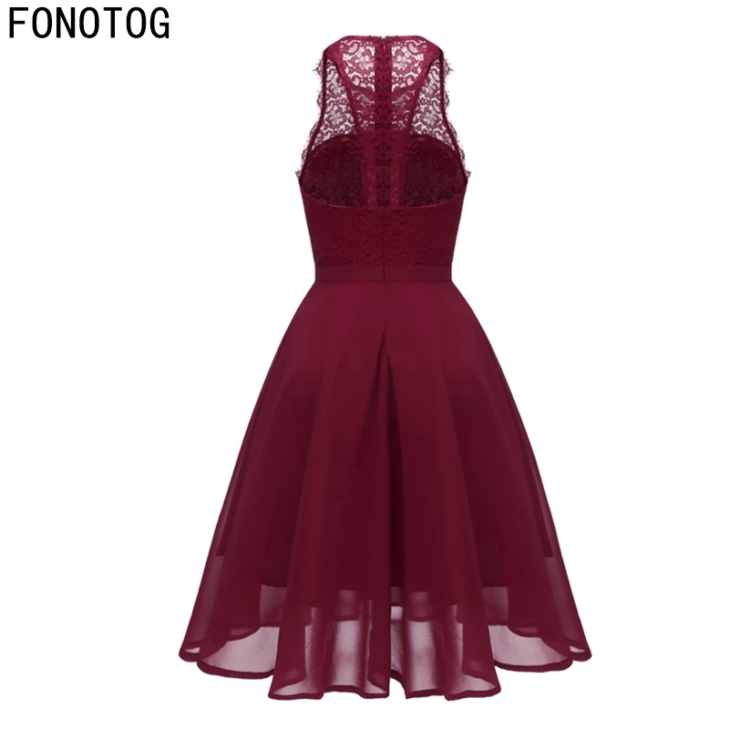 2018 high-end design new sexy lace neck scarf pink fashion ladies dress black summer large size red | Женская одежда