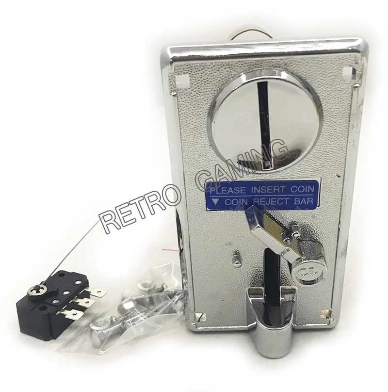 with coin switch Механический монетоприёмник пластиковый материал акцептор селектора монет с 3 терминалами длинная игла микропереключатель для аркадной игровой машины - Цвет: with coin switch