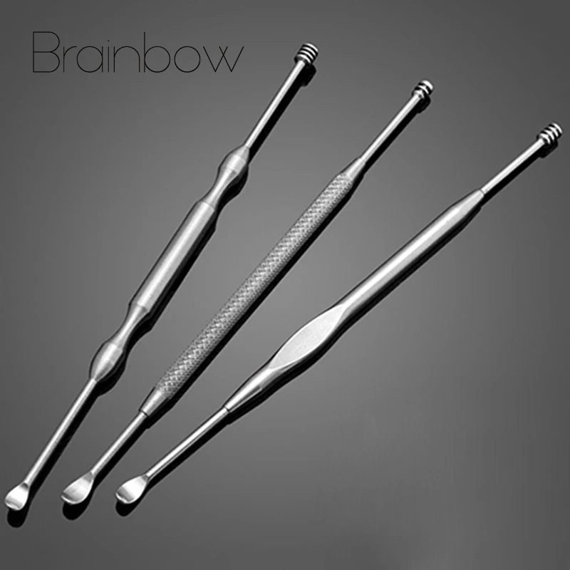 Brainbow 3 шт./лот из нержавеющей стали серебристый для удаления воска чистки ушей инструменты ухода за