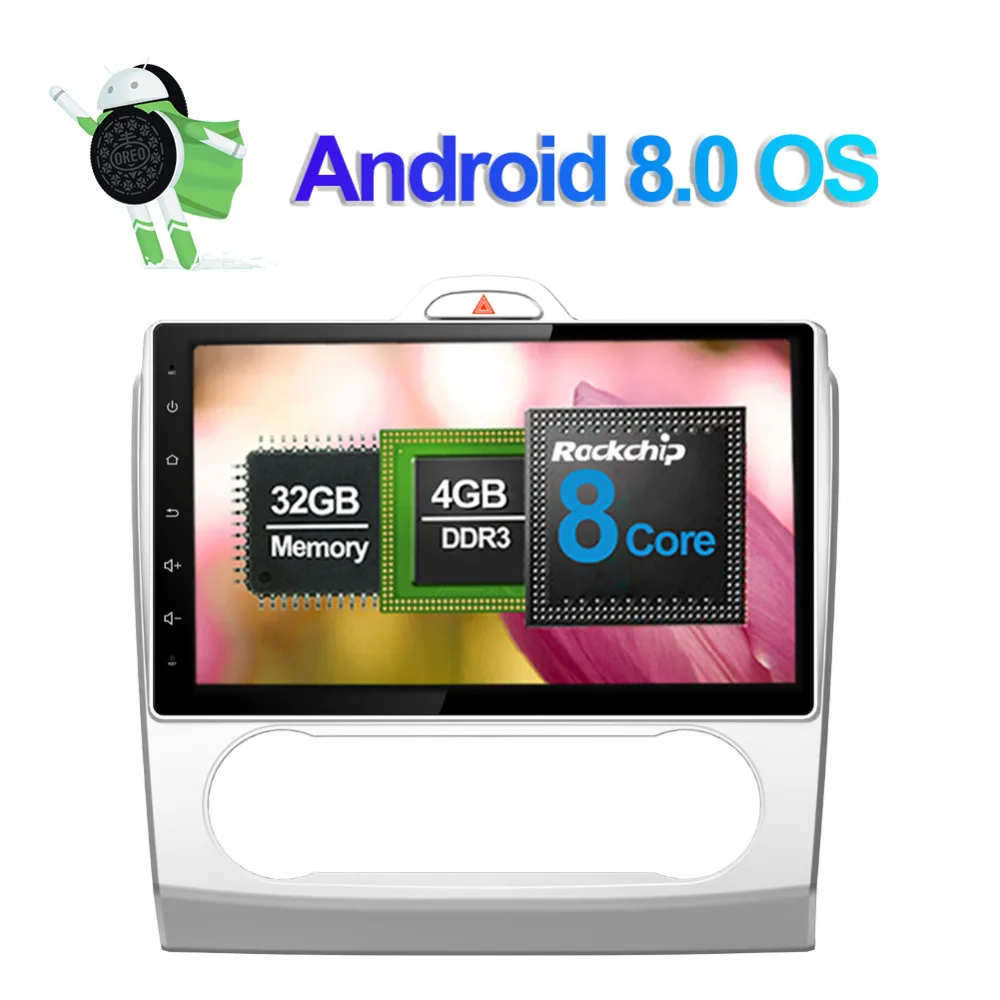 Автомобильная Мультимедийная система экран 10 1 дюйма Android 8 0 Восьмиядерный