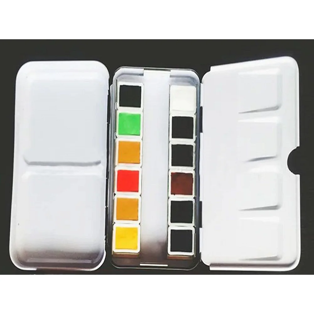 Behogar Пустые твердые акварельные Коробка Чехол олова для детей возрастом от 12/24/48