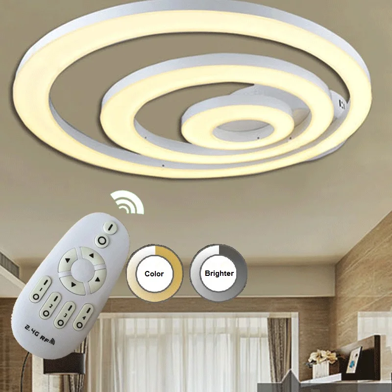 

3/2/1 ring LED modern ring ceiling lamp, Interior Art Decoration Lighting Ceiling Light 110-240V