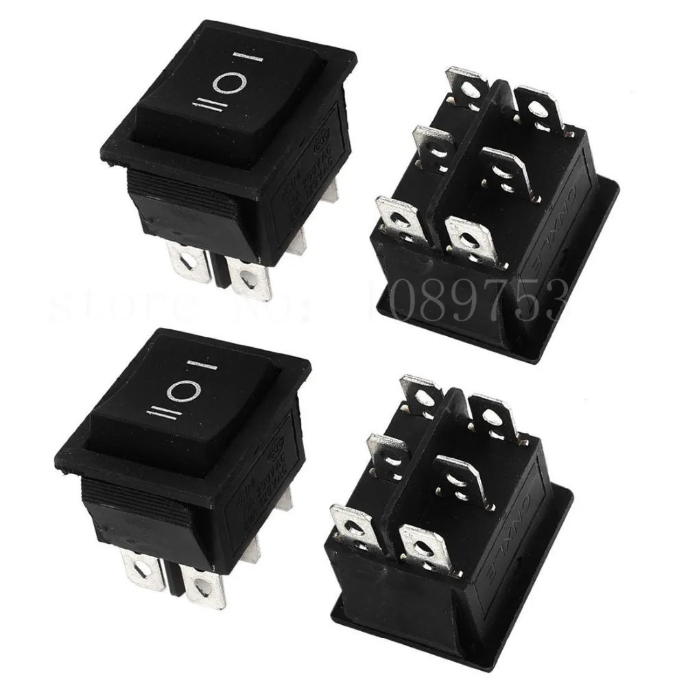 

10Pcs DPDT 3 Way On-Off-On Latching Rocker Boat Switch AC 250V-15A 125V-20A