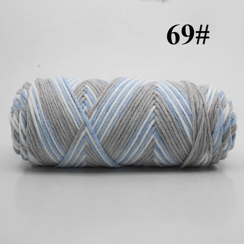 Meetee 1 рулон/100 г молочный хлопок Lover толстые хлопковые пряжи детские шарфы для вязаное одеяло крючком спицы для пряжи ручной работы AP372 - Цвет: 69