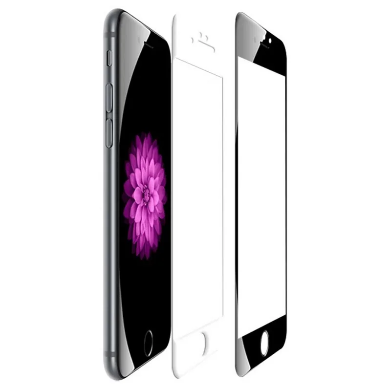 5D закаленное стекло для iPhone 7 8 полное покрытие с изогнутыми краями X Защитная