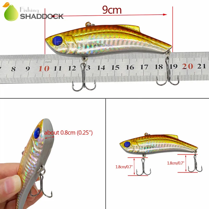 Shaddock Fishing 7 шт. 9 см 27 г свинцовый Воблер для рыбалки крючки лазерные тонущие
