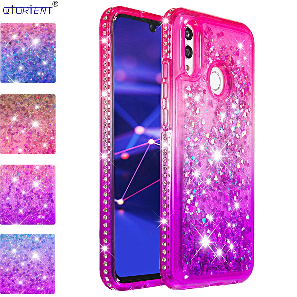 Блестящий бриллиантовый Бампер для Huawei P Smart 2019 чехол Honor 10 Lite милый блестящий