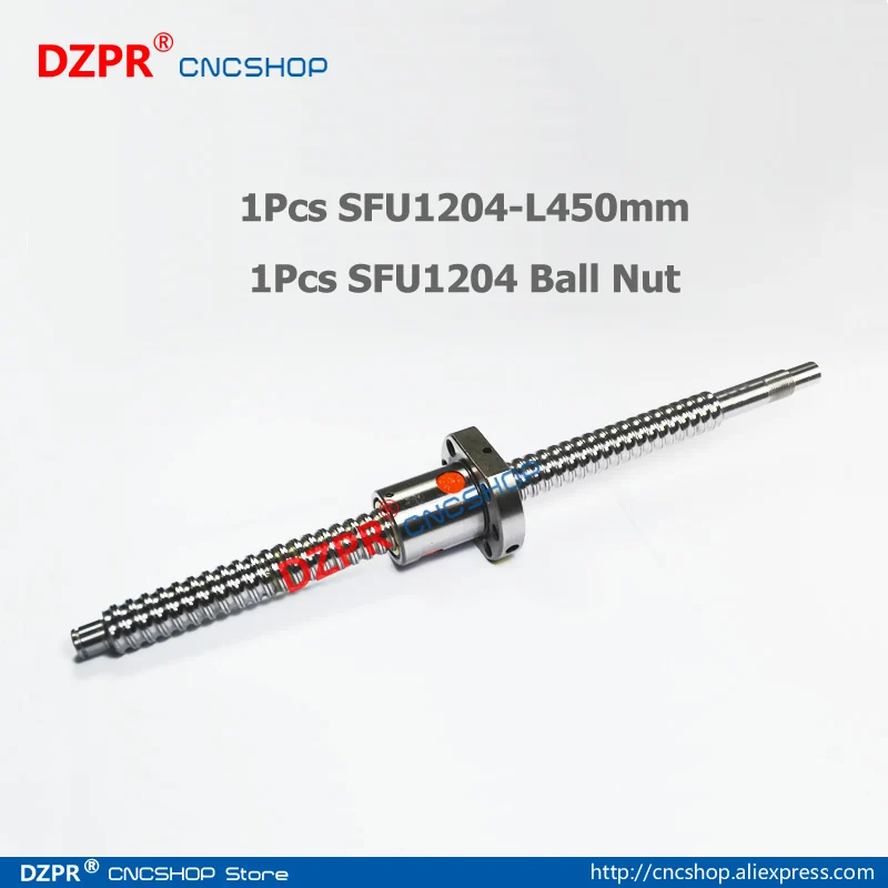 SFU1204 450 мм RM1204 свернутый шариковый винт с шаровой гайкой + Торцевая обработка для