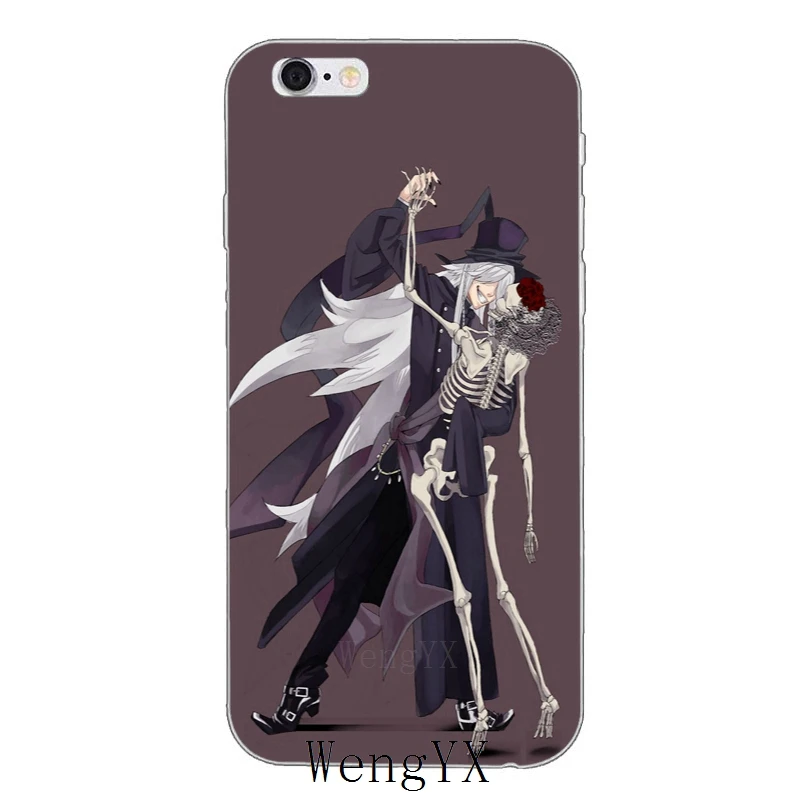 Тонкий силиконовый мягкий чехол kuroshitsuji для iPhone 4 4s 5 5s 5c SE 6 6s plus 7 7plus 8 8plus X|Бамперы| |