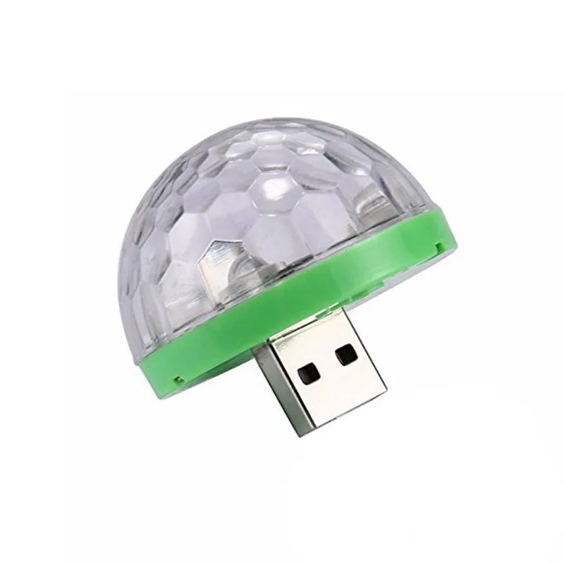 Mini USB светодиодные фонари для вечеринки Портативный хрустальный магический шар