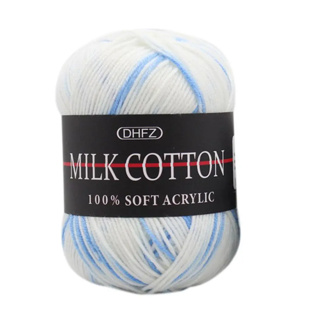 NO.9 50g/Ball Colorful 3 ply Yarn Handmade DIY Scarf Pillow Blanket Knitting Crochet Soft Milk Cotton Yarn Hand Knitting Supplies - Цвет: NO.9